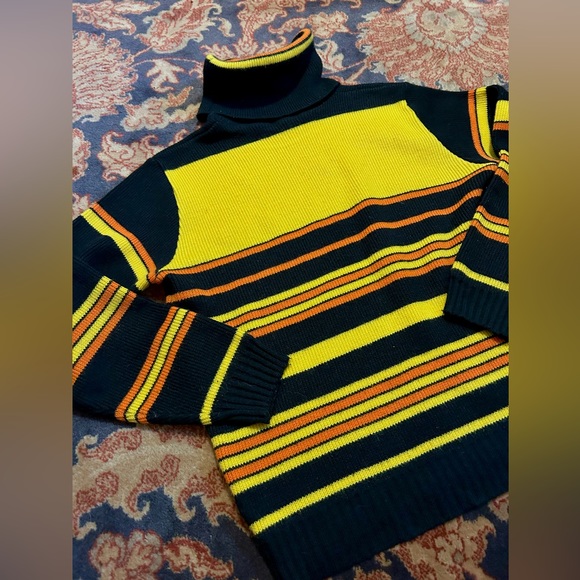 True Vintage 60s/70s Striped Halloween Sweater by “Arcticwear”, Acrylic - Picture 4 of 4